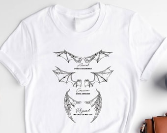 ACOTAR Bat Boys Shirt, The Night Court Shirt, Illyrians Of The Night Court, A Court Of Thorn And Roses Court, Cassian General Comander Tees