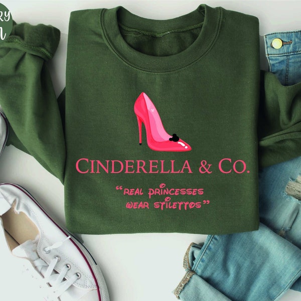 Cinderella and Co. "Real Princesses Wear Stilettos" Shirt, Glass Slipper Tee, Cinderella Disney shirt, Vacation Group Shirts,Real Princesses