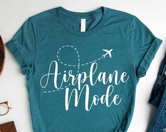 Airplane Mode Shirt, Vacay Mode Sweatshirt, Travel Lover Gifts, Traveler Blogger Gifts Shirt, Airplane Mode On Tee, Vacation Plane Sweater