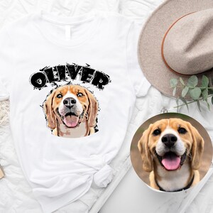 Custom Dog Shirt, Custom pet shirt, Personalized Cartoon Effect, Gift for dog Dad, Anniversary Gift, Pet Memorial T-shirt, Custom Pet Gift