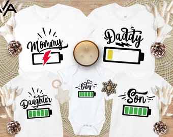 Family Battery Shirts, Family Shirts, Family Matching Shirt, Custom Family Shirt, Family Cruise Shirts, Adventure Shirt, Gifts for Kids