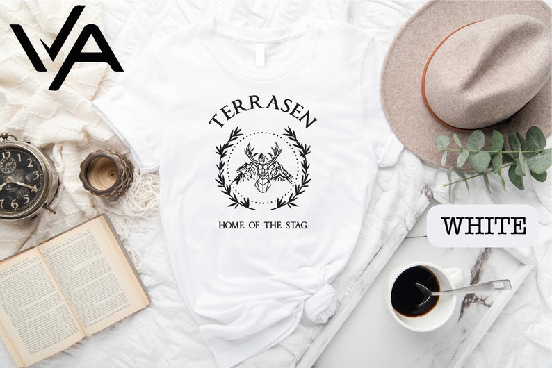 Terrasen Home of Stag Shirt, Fireheart Shirt, Throne of Glass, Best Friend Tee, Throne of Glass Merch, Throne of Glass Shirt, Gift for Him bild 1