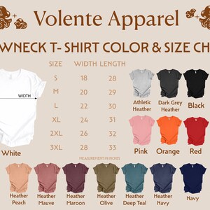 a t - shirt with different colors and sizes