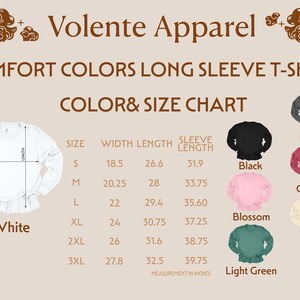 a women's shirt with different colors and sizes