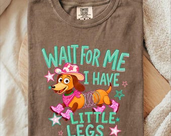 Camiseta divertida de perro salchicha, camiseta "Espérame, tengo patitas", camiseta divertida con meme de perro, camiseta divertida de animales, camiseta para amantes de los perros