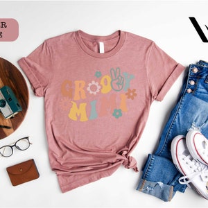 Groovy Mimi Shirt, Stay Groovy Shirt, Groovy Tee, Groovy Birthday Party Outfit, Groovy Tee, Hippie Shirt, Groovy Party, Groovy Mimi image 3