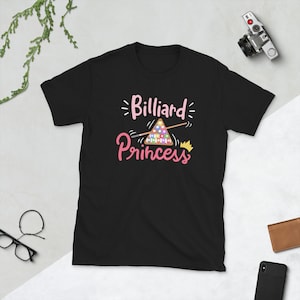Billiard Princess Woman Billiards Cue Sports Pool Player T Shirt