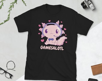 Axolotl Gamesalotl Pastel Goth Gaming Anime T Shirt