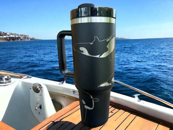 Orca 40 oz Vacuum Insulated Tumbler Mug w Handle