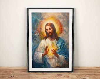Sacred Heart of Jesus Art: Christian Home Decor (Digital Download)