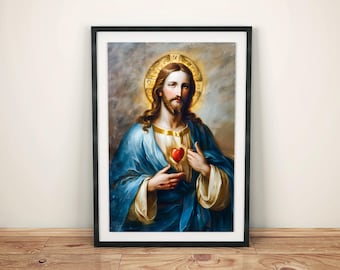 Sacred Heart of Jesus Art: Christian Catholic Home Decor (Digital Download)