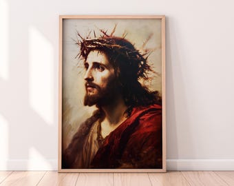 Jesus Christ Crown of Thorns Art: LDS Wall Decor (Digital Download)