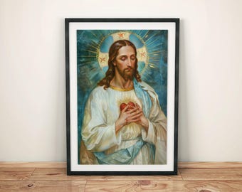 Sacred Heart of Jesus Art: Christian Home Decor (Digital Download)