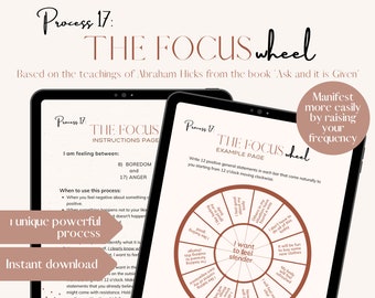 Abraham Hicks Focus Wheel Manifestation: Unique Process | Instant PDF Download