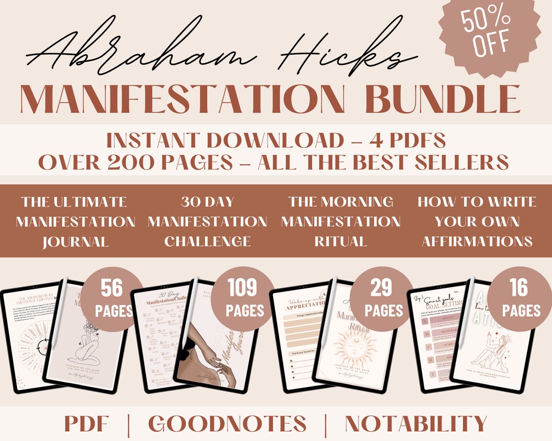 Abraham Hicks Manifestation Bundle, Ipad, Goodnotes, Notability Instant ...