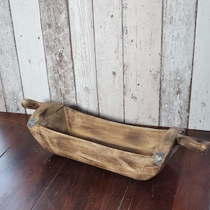 Hollzschale Rustikal Landhausstil Dekoschale Pflanzschale Holz Obstschale mit Griff