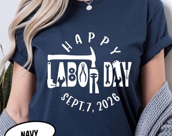 Camiseta vintage de obrero de la construcción para el Día del Trabajo, camiseta retro de obrero con puesta de sol.