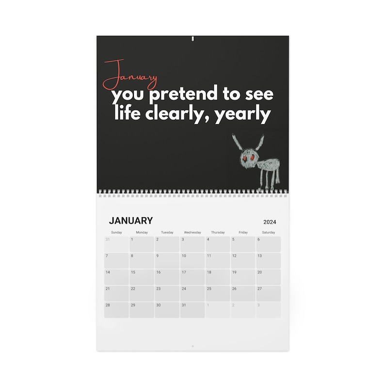 Drake Wall Calendar 2024 Slime You Out Lyrics Etsy Australia