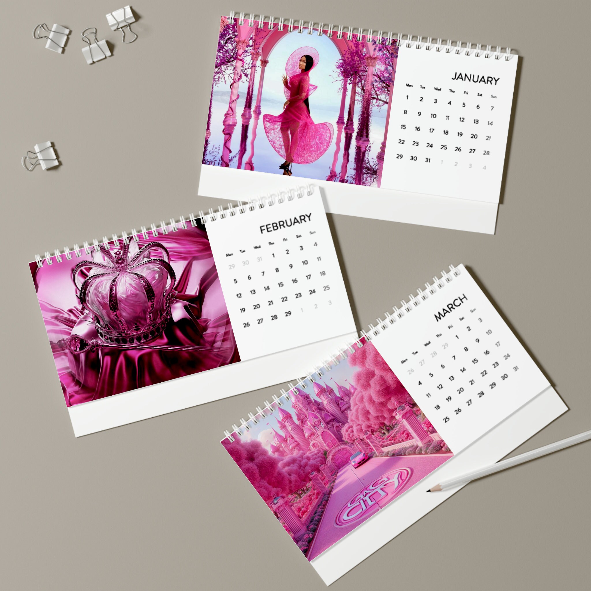 Nicki Minaj Desk Calendar (2024 grid) sold by Carroll Furious SKU