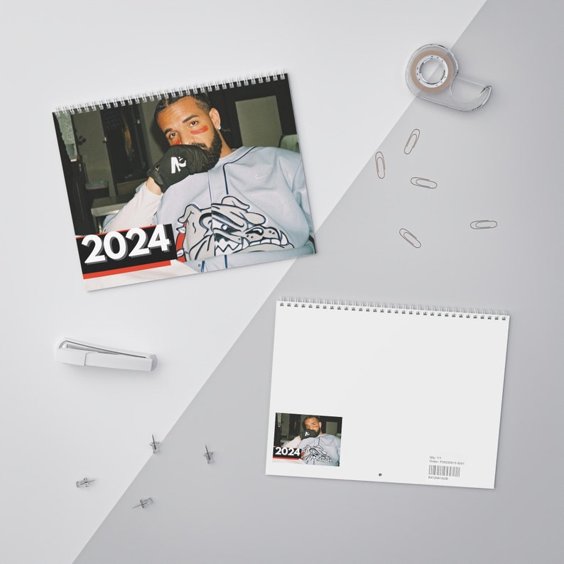Drake Wall Calendar 2024 Slime You Out Lyrics Etsy