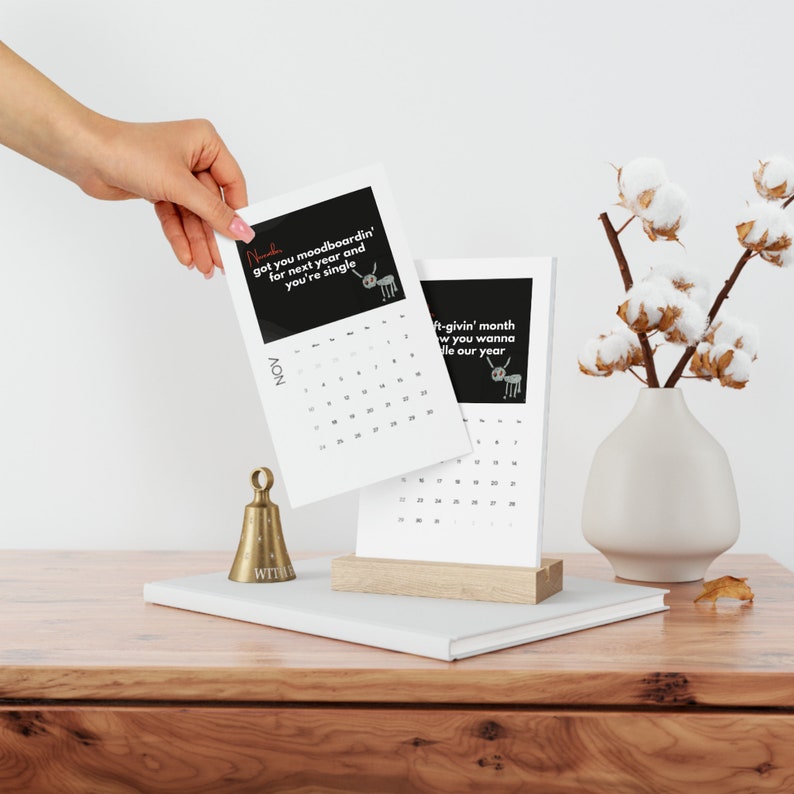 Drake Calendar slime You Out Lyrics Vertical Desk Calendar 2024 Etsy