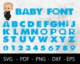 Fonte engraçada do bebê TFF Baby Boy Boss Fonte Svg Letras Cricut Baby Boy Boss svg Letras Boss Boy Boss Boy Baby letras svg / SnowSvg