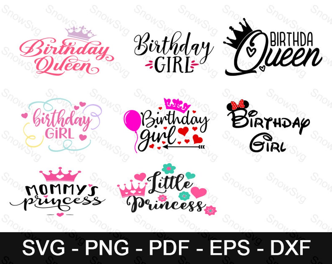 Birthday Princess Svg, Birthday Girl Svg, Princess Svg, Birthday Svg