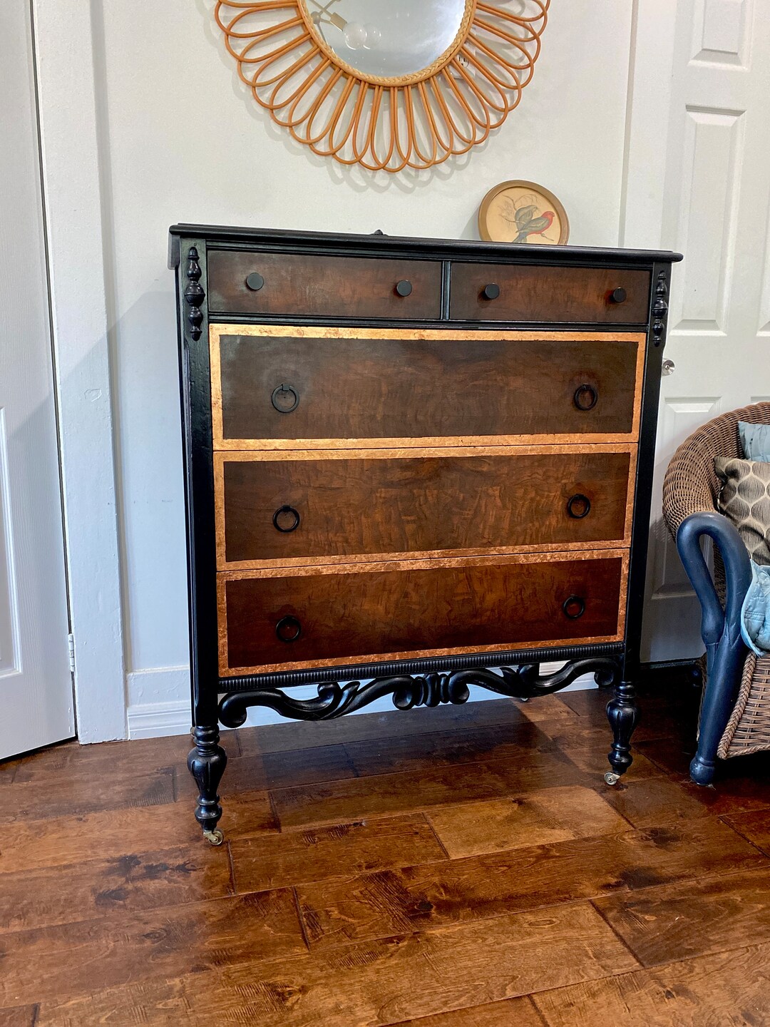 Highboy Dresser 1900s Antique Restored Bedroom Living Room Etsy