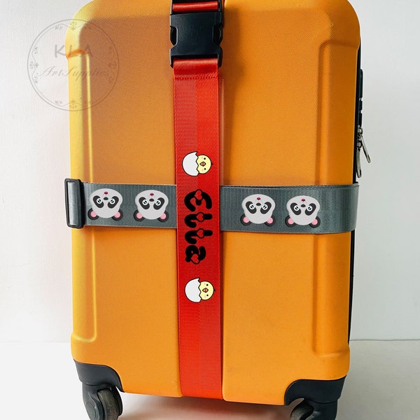 Sangle à bagage avec nom,Sangle à bagages personnalisée,Sangle à bagages longue multicolore,Sangle à bagages personnalisée,Ceinture à bagages sécurisée