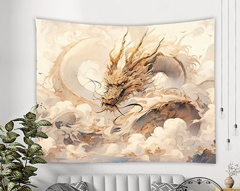 Dragon tapestry,Mythological tapestry,Bedroom wall decor,Wall Hangings,Bedroom Wall Art,Tapestry Backdrop,Printed Tapestry,Fantasy Tapestry