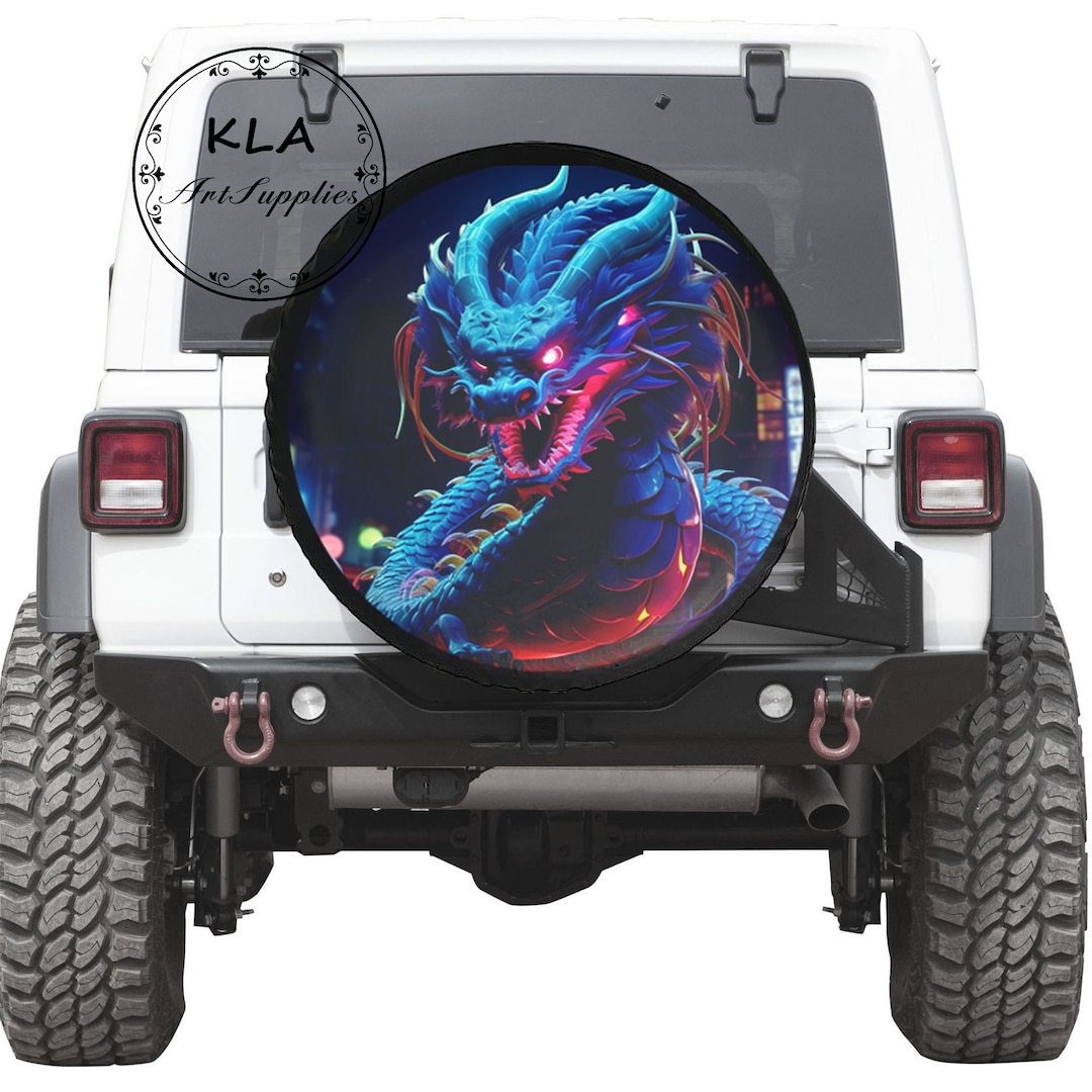 Dragon Spare Tire Coverdragon Car Accessoryunique Spare Tire Etsy