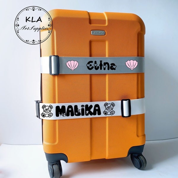 Customized luggage strap,Suitcase Safe Luggage Belt,Personalised Luggage Strap,Multicolor Long Luggage Strap,Luggage Strap With Name