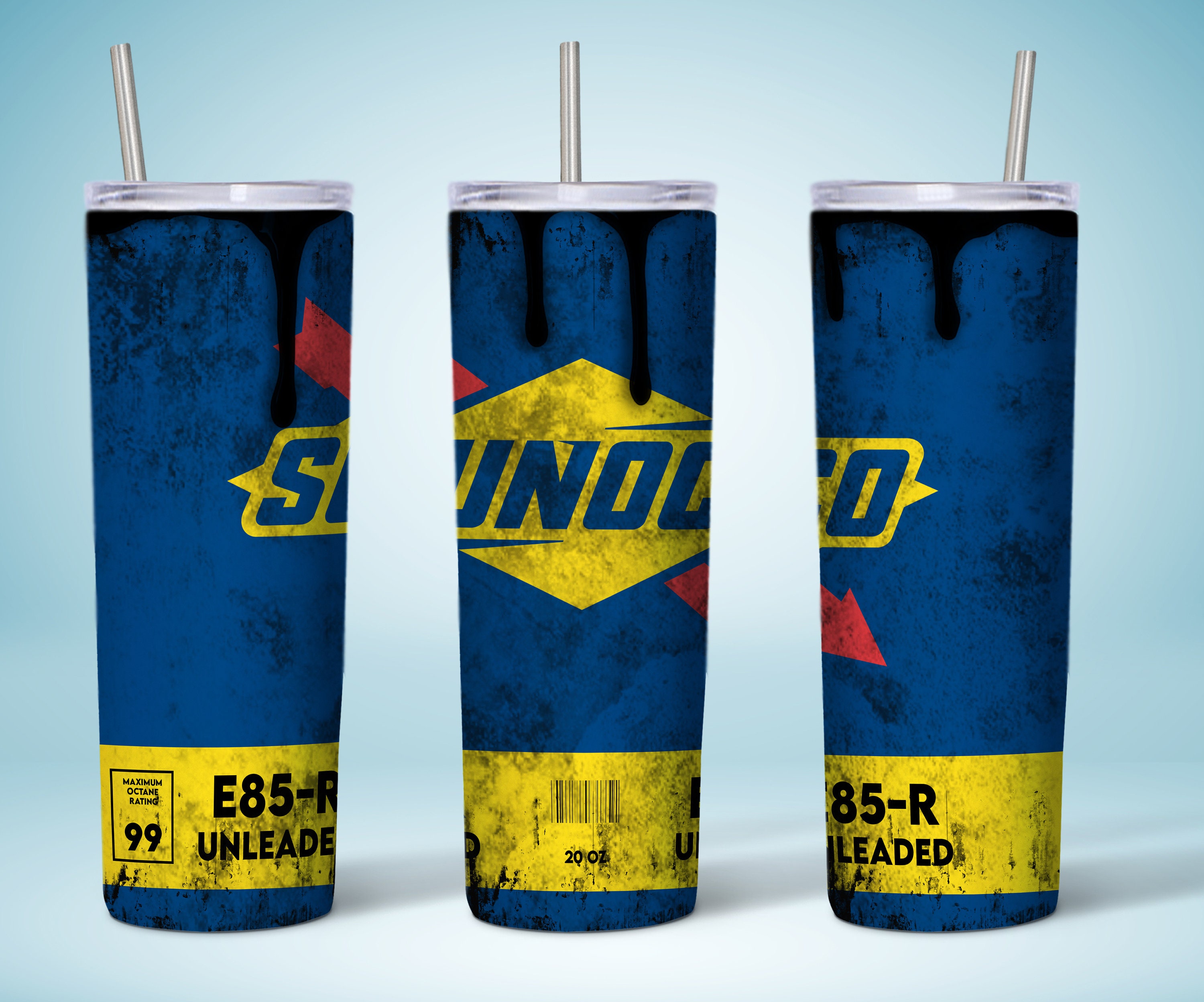 20oz Skinny Tumbler Sublimation Designs, 20 Ounce Skinny Tumbler Template, Sunoco Sublimation Designs Downloads, Tumbler Wrap PNG, Sunoco
