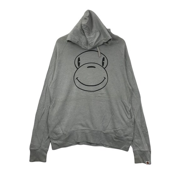 Vtg 90 BAPE A BATHING APE Baby Milo Smiley Face Hoodie - Etsy Canada
