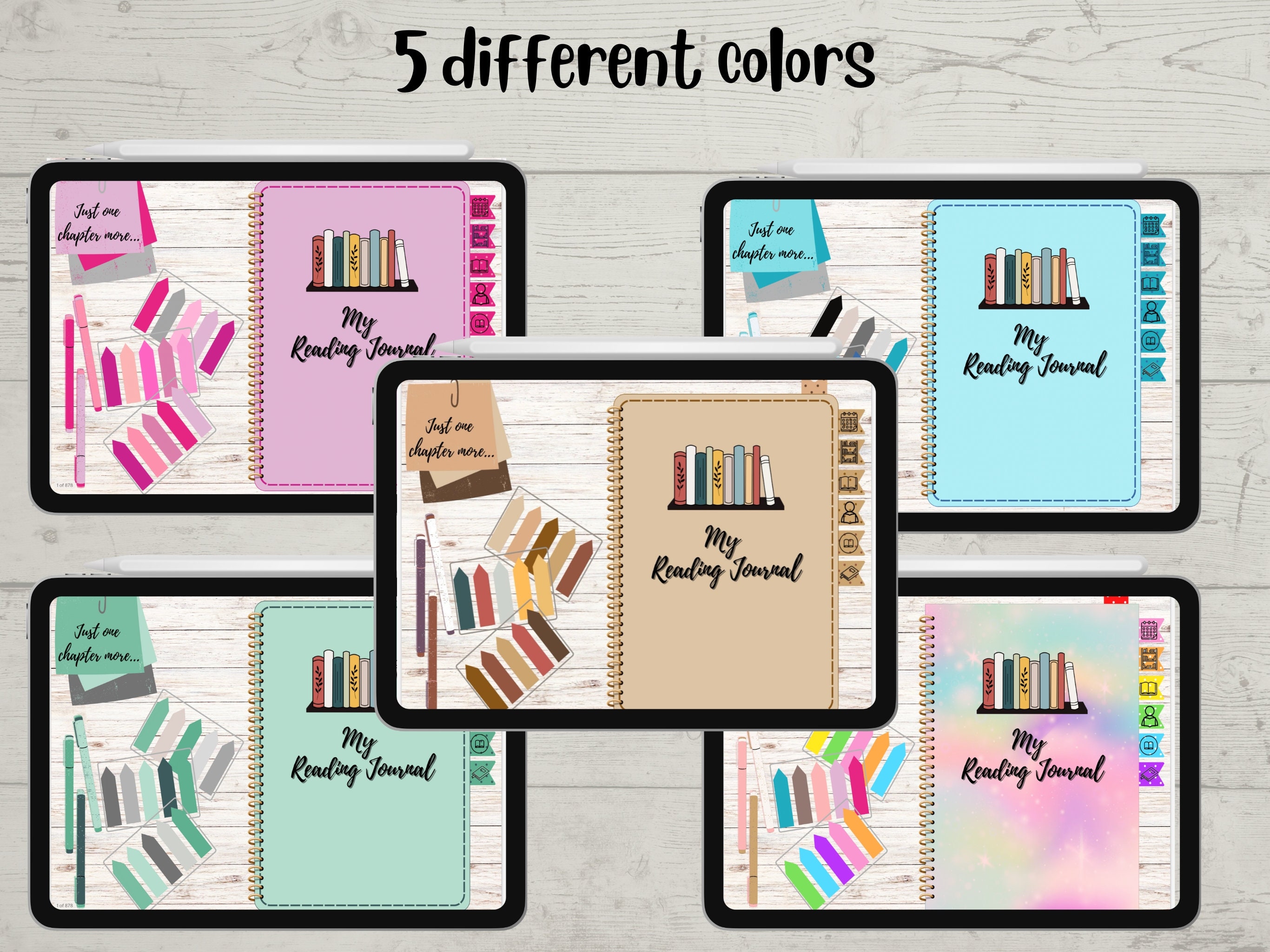 Digital Reading Journal Book Tracker Book Journal Goodnotes Reading