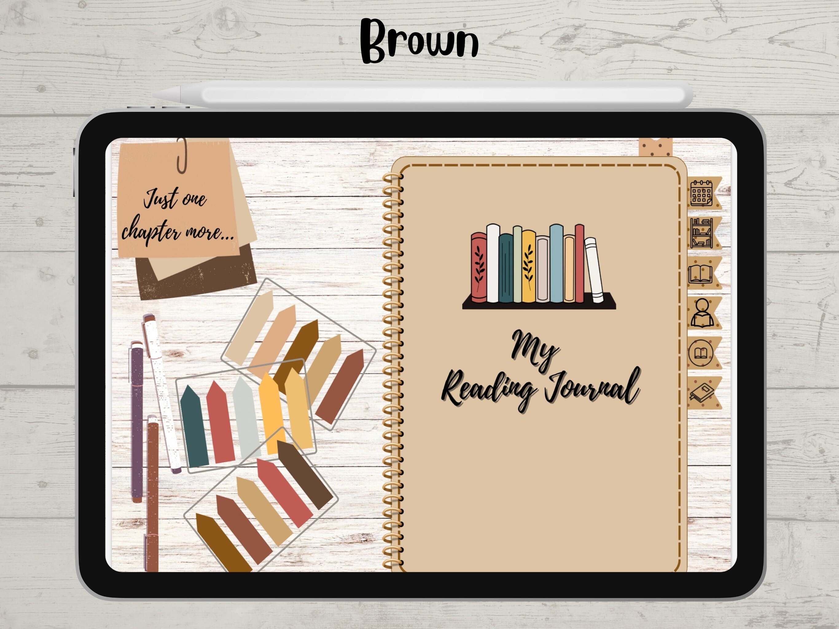 Digital Reading Journal Book Tracker Book Journal Goodnotes Reading