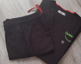 Medical Uniforms Scrubs Custom Embroidery for Women and Men's/Top and Pants