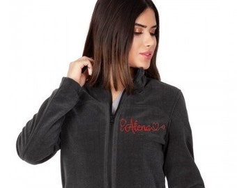 Veste en polaire d’infirmière personnalisée, veste d’infirmière PERSONNALISÉE, veste STETHOSCOPE, veste d’infirmière brodée, veste RN Full Zip, veste de nom d’infirmière