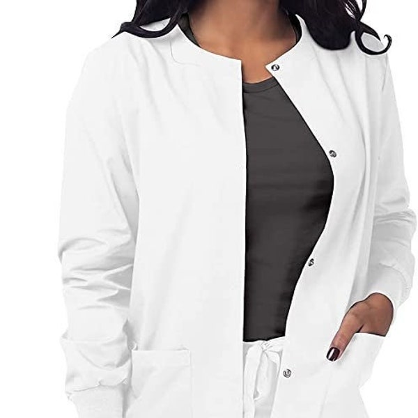 Embroidered Scrub Jacket Etsy