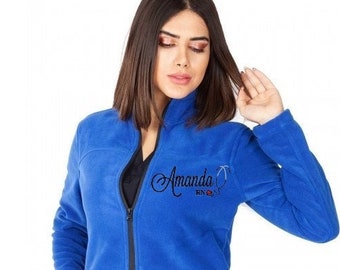 Veste en polaire d’infirmière personnalisée, veste d’infirmière PERSONNALISÉE, veste STETHOSCOPE, veste d’infirmière brodée, veste RN Full Zip, veste de nom d’infirmière
