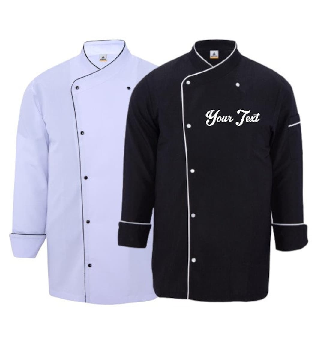 Black chef jacket discount