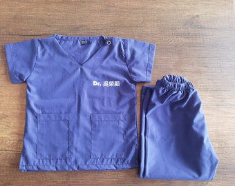 Kid's Doctor and Nurse Scrubs Costume - Scrubs doctor surgeon nurse costume newborn photo props photography