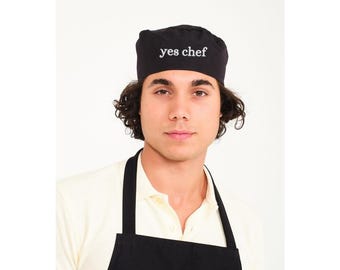 Sí Chef, Sombrero de chef bordado, Sombrero de chef, Agregue su nombre, Regalo para chef, Regalo de chef, Regalo para papá y mamá, Regalo para chef