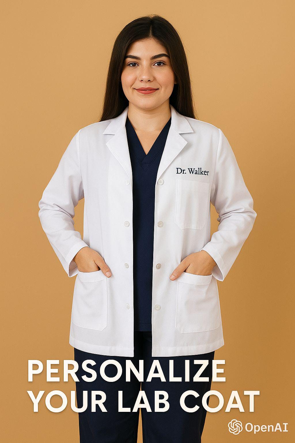 Custom Jacket Lab Personalized Doctor's Lab Coat, Custom Embroidered Apron, Women's ...