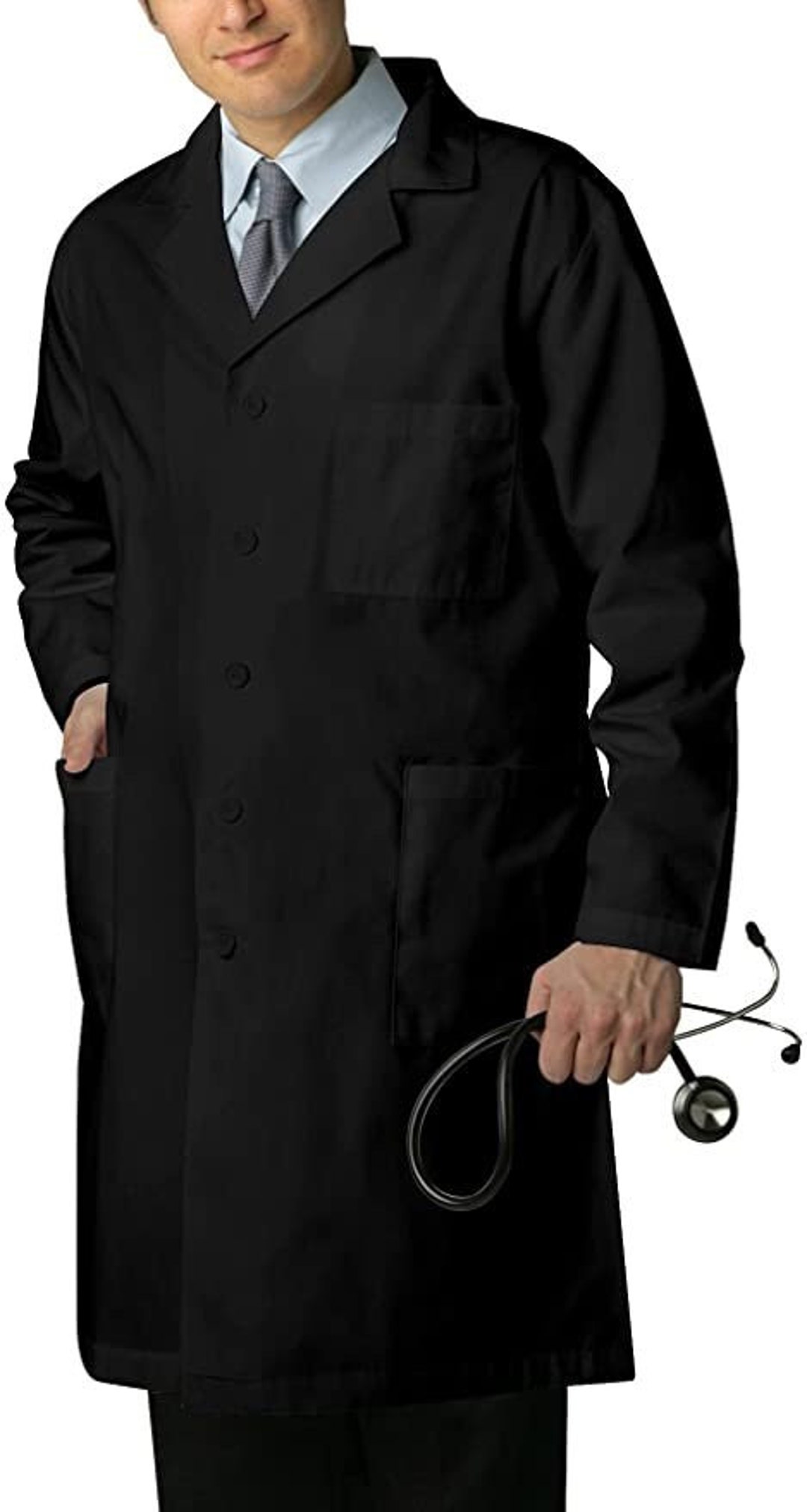 Black Lab Coat,custom Womens Lab Coat, Custom Lab Coat, Embroidered