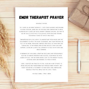 Therapy Office Decor Printable Prayer Wall Art Therapist Gift Office Wall Decor EMDR Therapist Gift Mental Health Counselor Wall Art Print