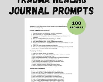 Trauma-Heilung-Journal fordert Therapie-Journal zum Druck auf Trauma-Übungen auf Tiefe Reflektion Digitaler Download Beratung