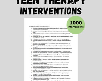 Teen Therapy Interventions Therapist Resources Counselling Notes Adolescent Therapy Interventions Therapy Tools Therapy Notes Session Notes