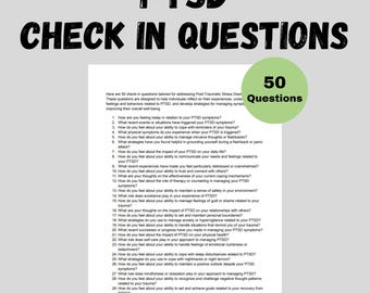 PTSD Therapy Questions Counseling Tools Trauma-Informed Care Printable PTSD Check-In Digital Download Trauma Recovery Therapist Resource