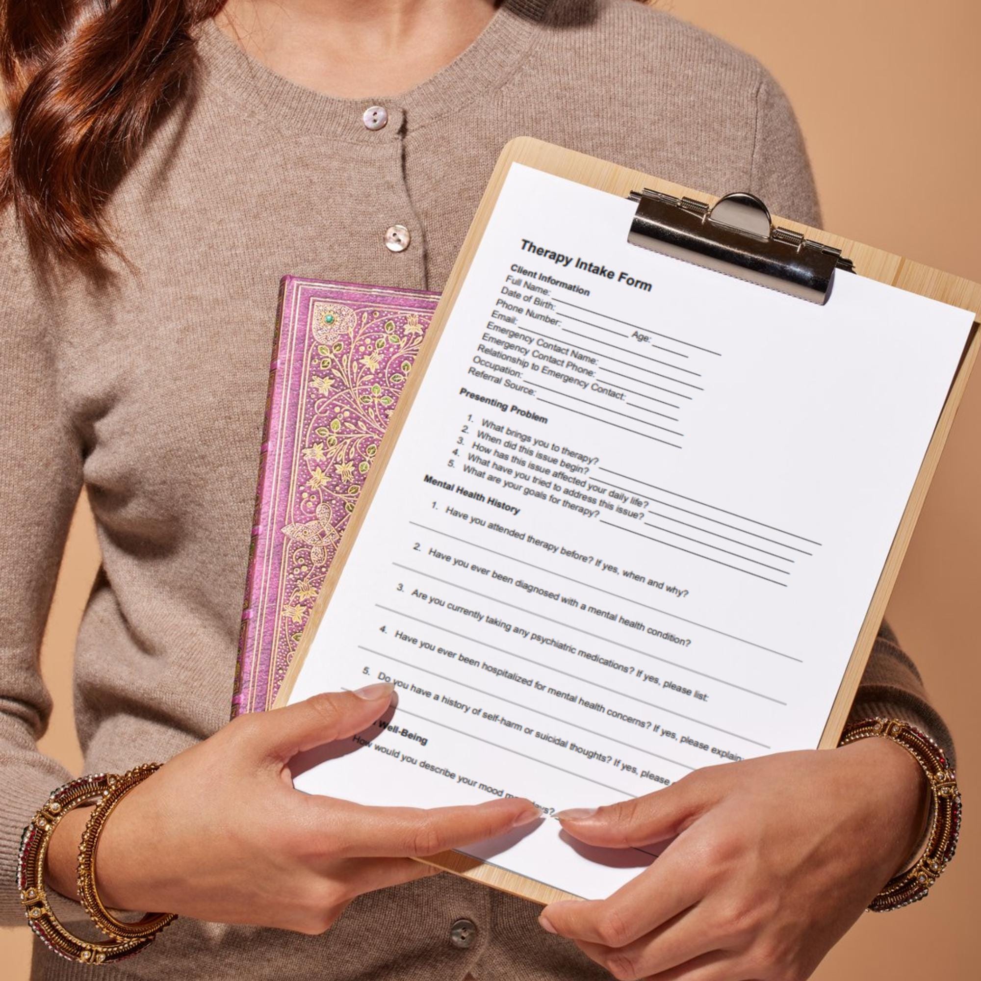 Mental Health Intake Notes.pdf Therapy Intake Form Printable Counseling Client Intake Template ...